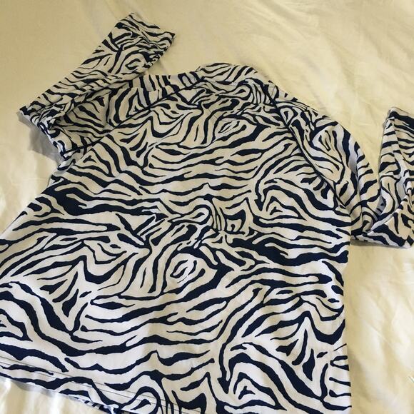 a ac-tiv-ology XL navy & white full zip yoga - Picture 4 of 10